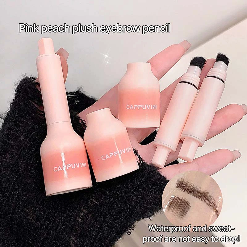 Cappuvini Peach Fuzzy Water ดินสอเขียนคิ้ว - กันรอยเปื้อน สีธรรมชาติ ราคาไม่แพงสําหรับนักเรียน
