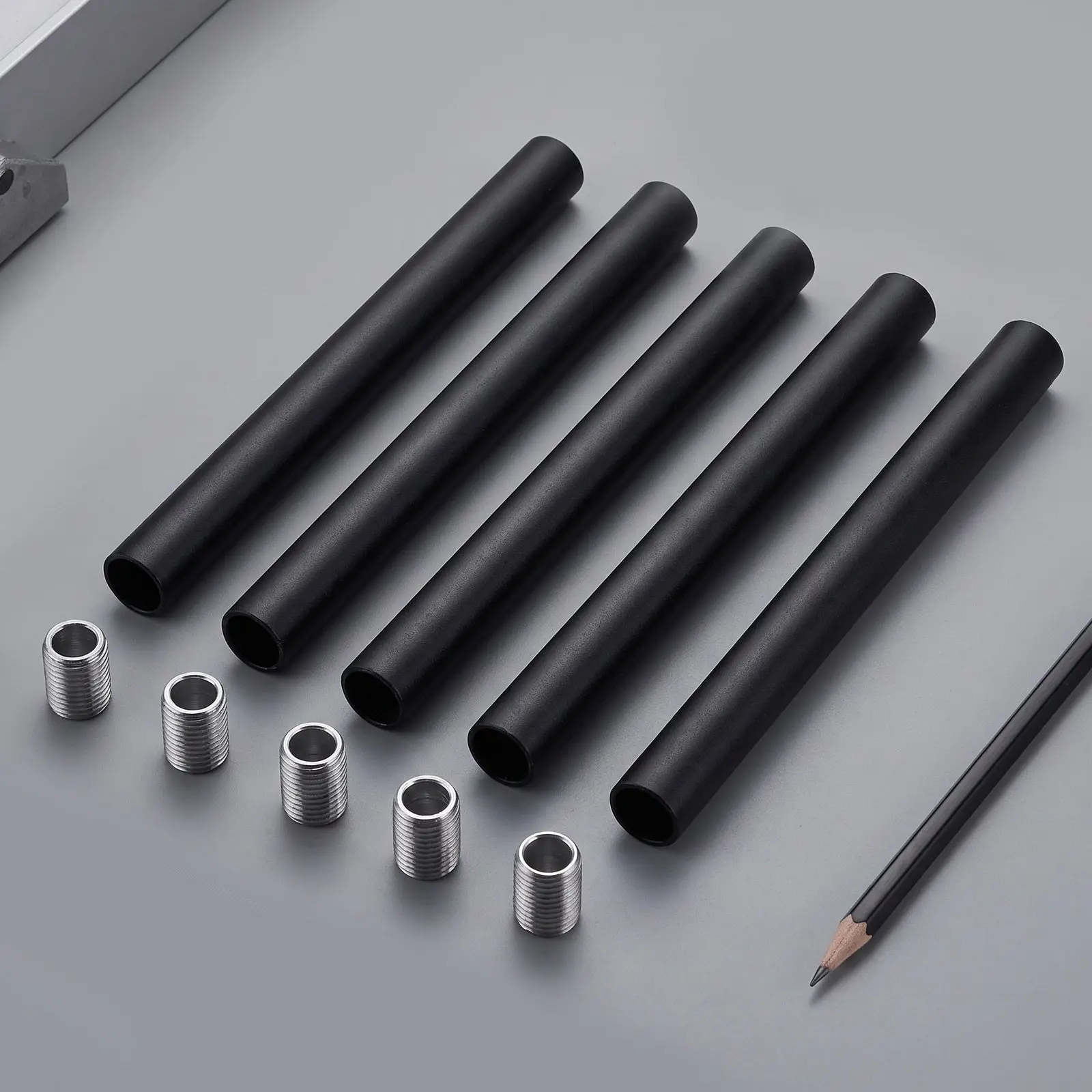 5Sets M10 Hollow Threaded Rods for Lamp Repair Hardware Stable Coupling Fixture Extension Components