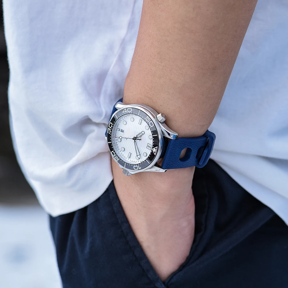 Fluororubber Watch Band 20mm 22mm Tropical Strap