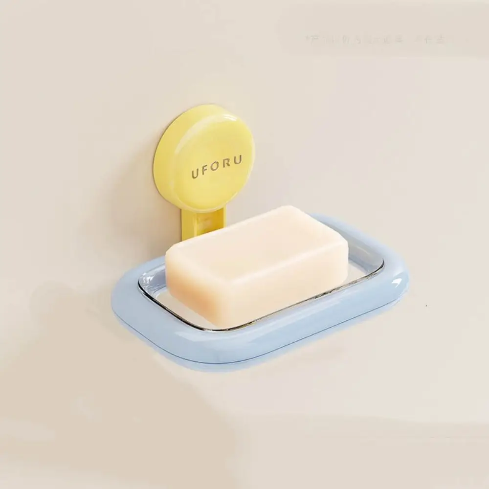 

Drainage Suction Cup Soap Box Non perforated Anti -slip Soap Dish Holder Easy To Install Reusable Soap Storage Tray Shower