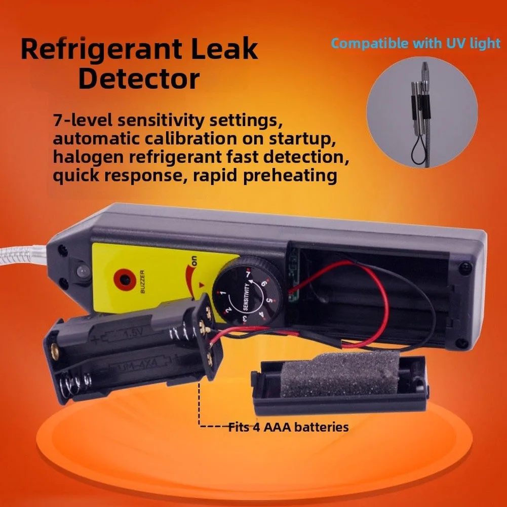 Cooling System Tester Halogen Leak Detector 7-Gear Adjustable Sensitivity Halogen Leak Detection Tool Detector