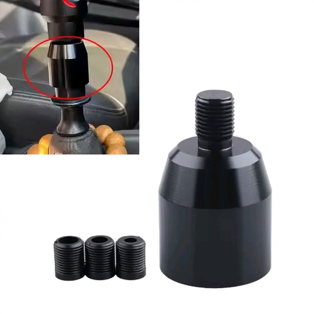 1pc Car Gear Shift Knob Adapter Shifter M8 M10 M12 Thread Lever Lifter Alloy Manual Gear Knob Lockout Connector Accessories