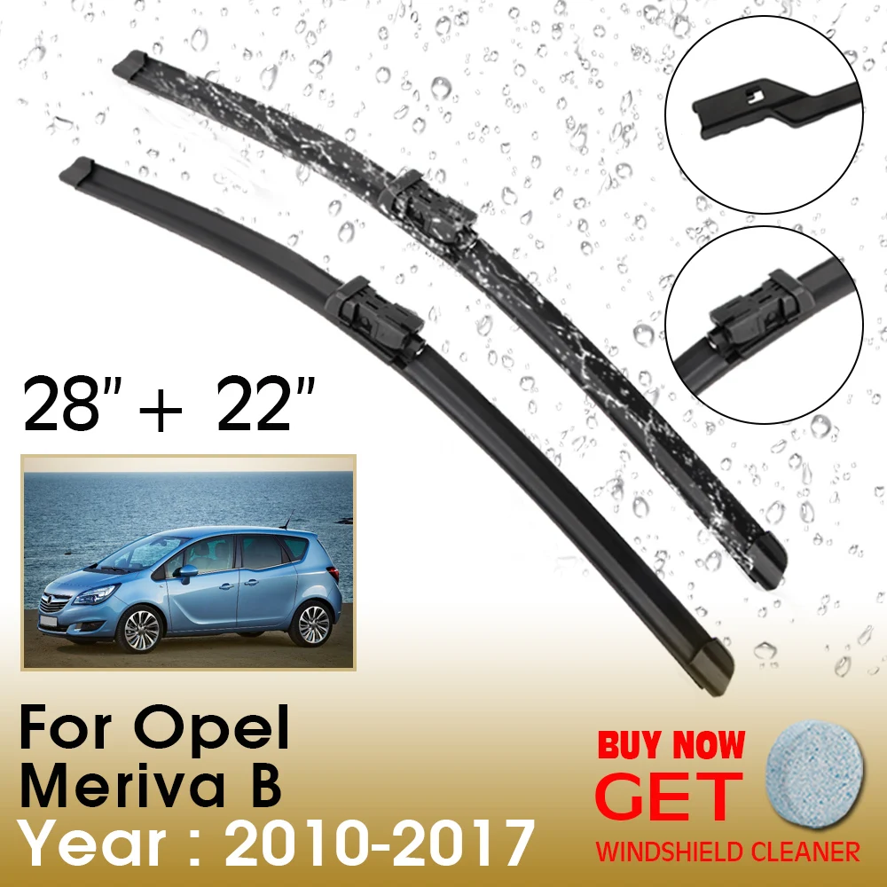 

Car Wiper Blade For Opel Meriva B 28"+22" 2010-2017 Front Window Washer Windscreen Windshield Wipers Blades Accessories