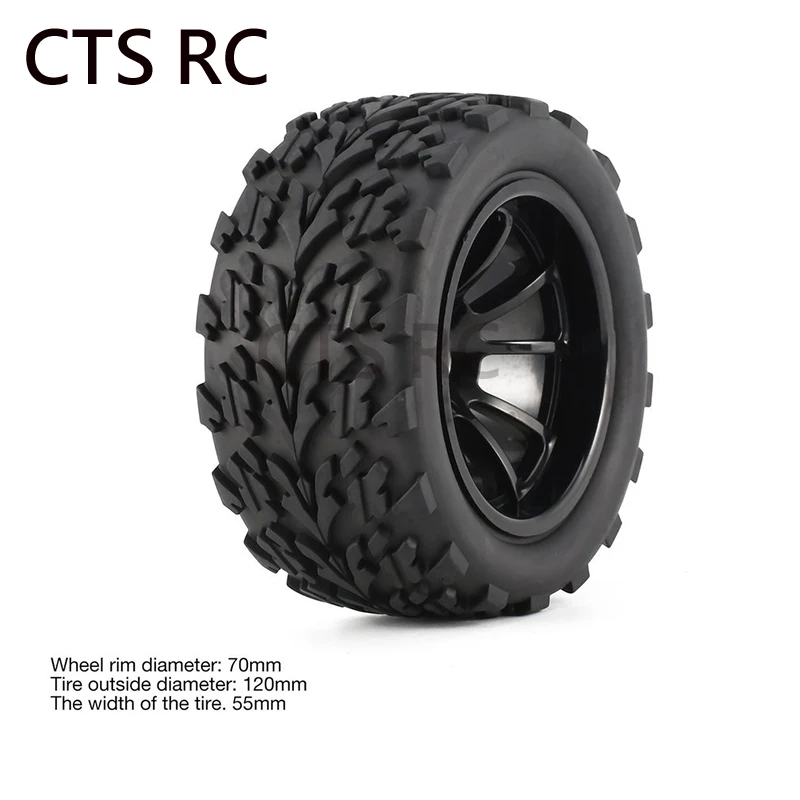 RC Car 120MM 1/10 RC Monster Truck Buggy Tire Tyre Wkładki piankowe 12mm Hex do Traxxas Arrma Redcat HSP HPI Tamiya Kyosho