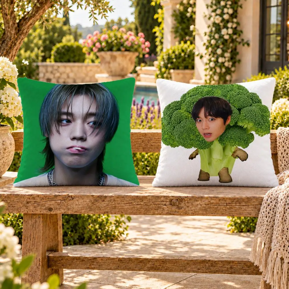 Actor Korean Drama Park Ji-hoon Cushion Cover Soft Plush Throw Pillow Cover Washable Sofa Bed Patio Chair Home Decor
