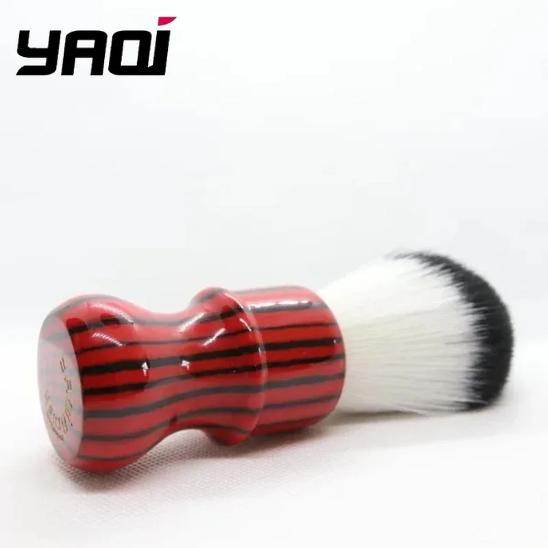 

YAQi Evil Zebra 26mm Synthetic Hair Shaving Brush for Men Black And Red Handle Men's Grooming Essential