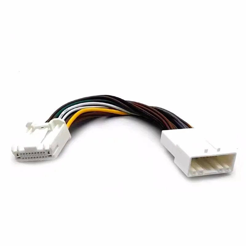 For NISSAN Car CD Large Screen Navigation Power Horn Male Female Extension Conversion Line Modification Plug