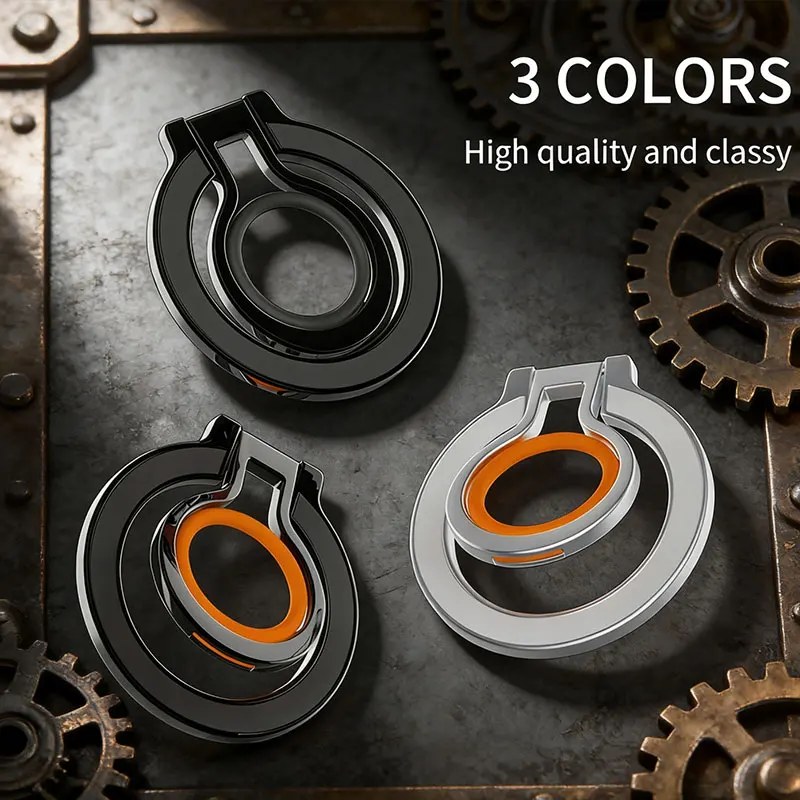 For Magsafe Strong Magnetic Metal Ring Stand 360° Rotation Folding for iPhone 17/16/15/14 /13/12 Samsung