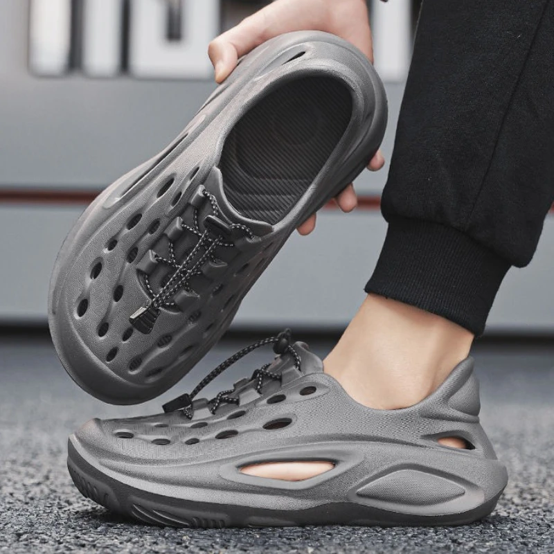 

Beach Closed Toe Height Hole Shoes 2025 Styles Expensives Trend Men's Sandal Summer Sale Adult Comfortable New Design Male Shoe