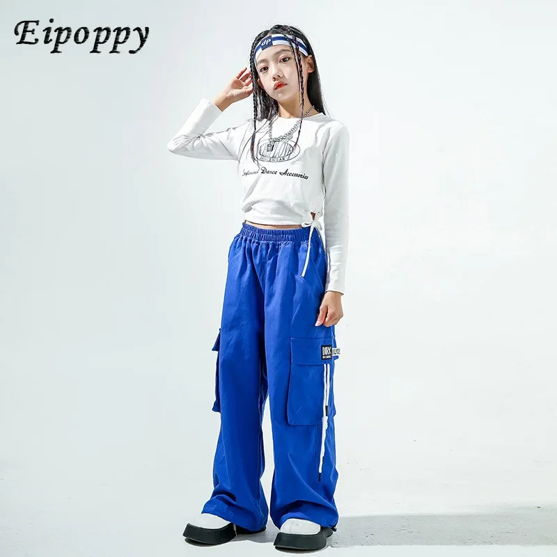 Jazz Costumes Navel-Exposed Dance Children Hip-Hop Practice Suit