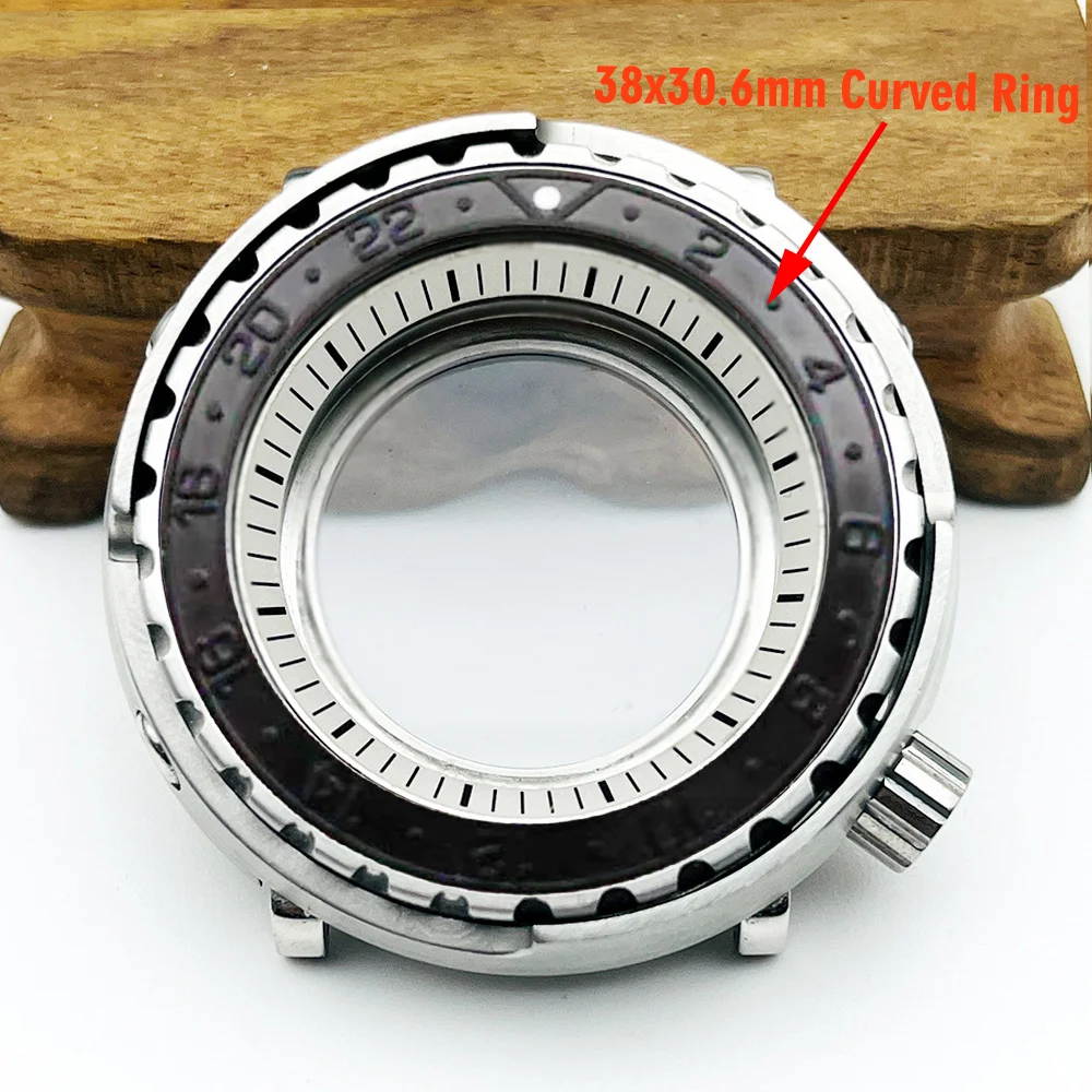 Cassa per orologio al tonno con retro trasparente da 47 mm adatta al movimento NH35 NH36 Fondello trasparente Custodie per orologi in scatola per tonno NH35