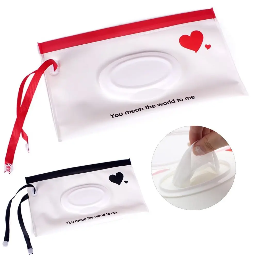 Cute Flip Cover Baby Product Carrying Case Stroller Accessories Tissue Box Wet Wipes Bag Cosmetic Pouch Wipes Holder Case