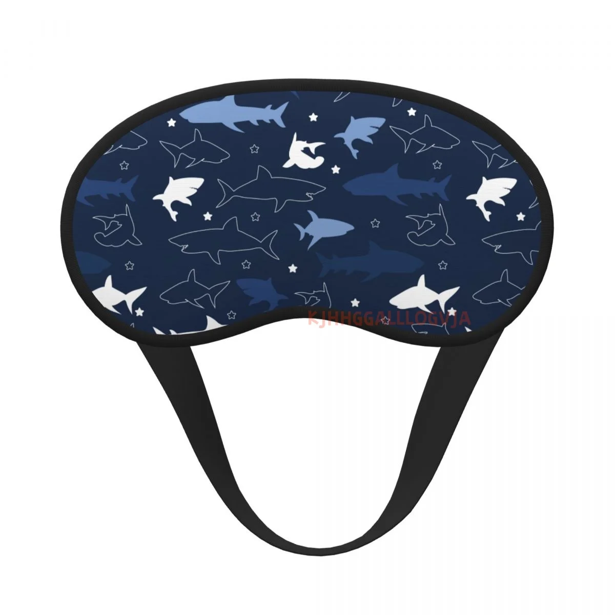 Cartoon Sharks Pattern 1pc Sleeping Mask Eyepatch Eye Cover For Travel Relax Sleeping Aid Eye Patch Shading Eye Mask