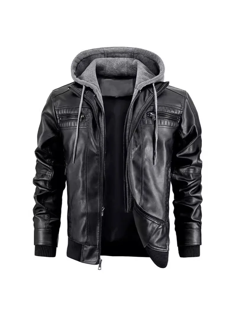 genuine leather jacket men Anti-wind Motorcycle real black men rider cowhide coat high quality  Zipper Jackets Men