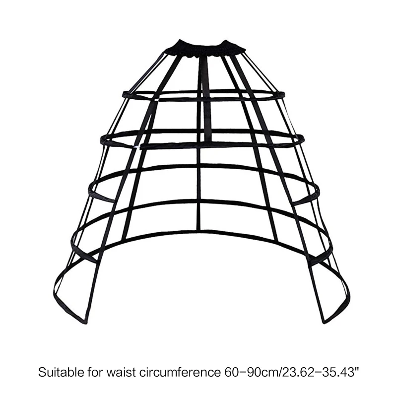 Crinoline Underskirt Petticoat Cage 2/3/4/5 Hoops for Women Girls Bridal Dress Vintage Ball Gown Short Long Hoop Skirt