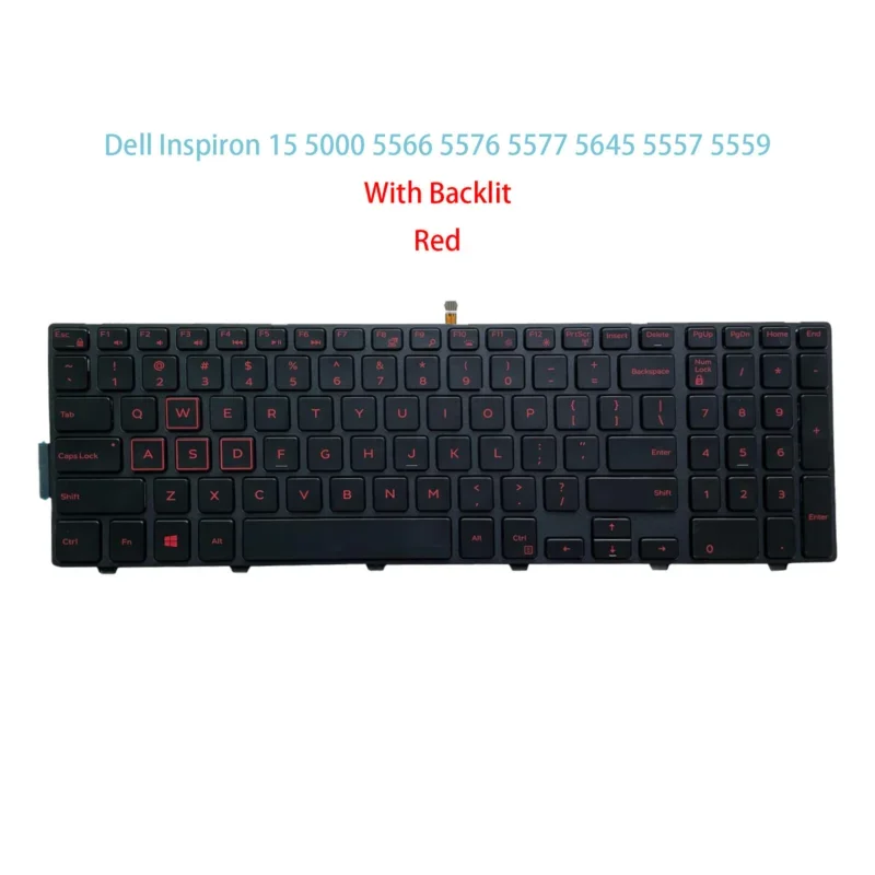 US Keyboard with Backlit for Dell Inspiron 15 5000 5566 5576 5577 5645 5557 5559