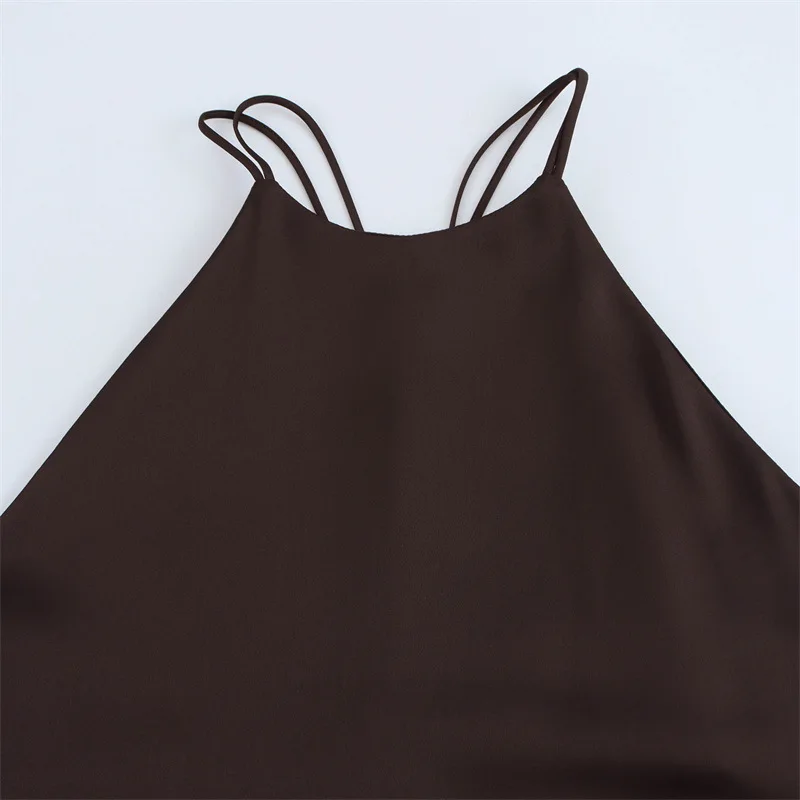 Nuovi abiti da donna Abito lungo con trama in raso di seta intarsiato di gioielli europei e americani