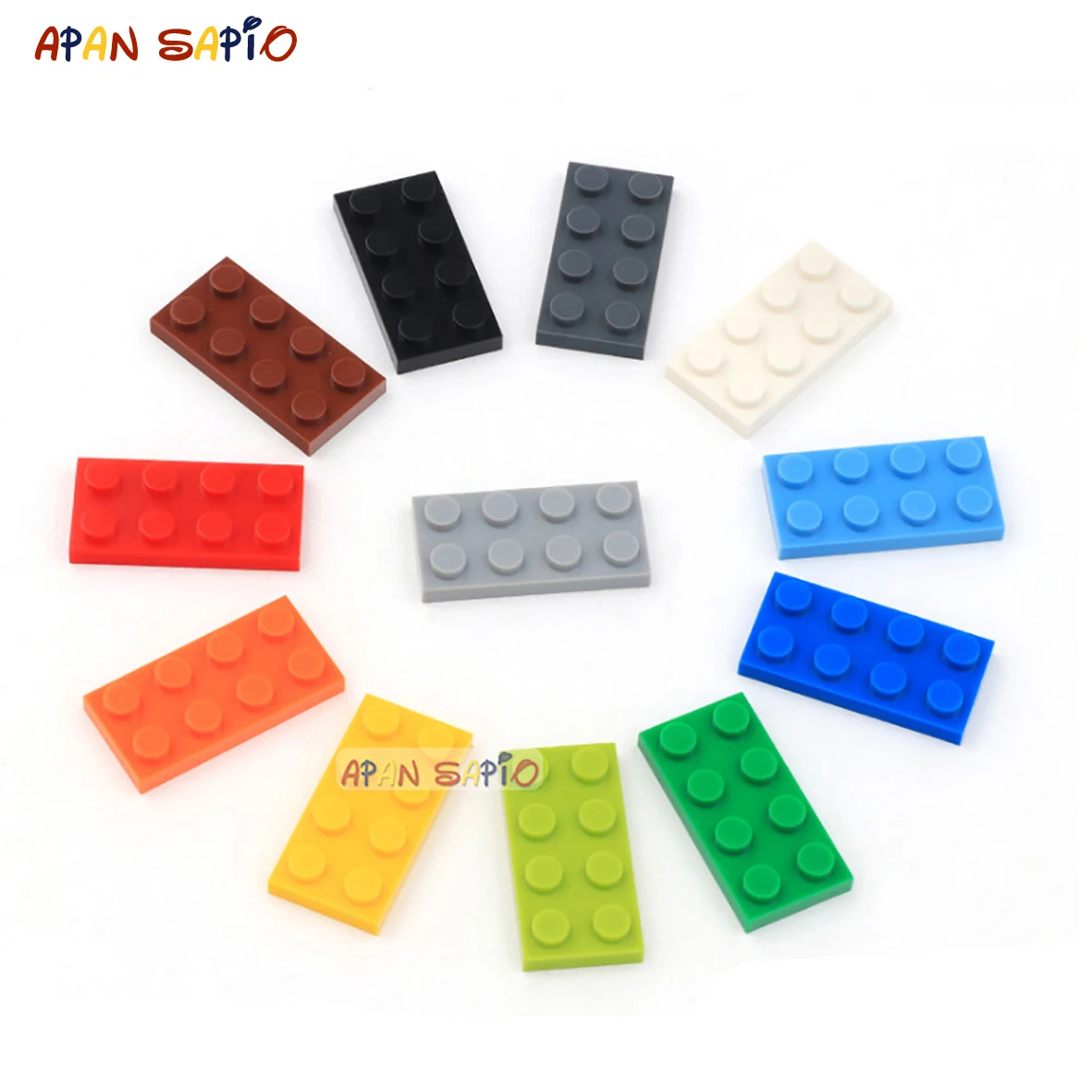 300pcs blocchi di costruzione fai da te mattoni a figura sottile 2 x4dots giocattoli educativi creativi in plastica per bambini dimensioni compatibili con 3020