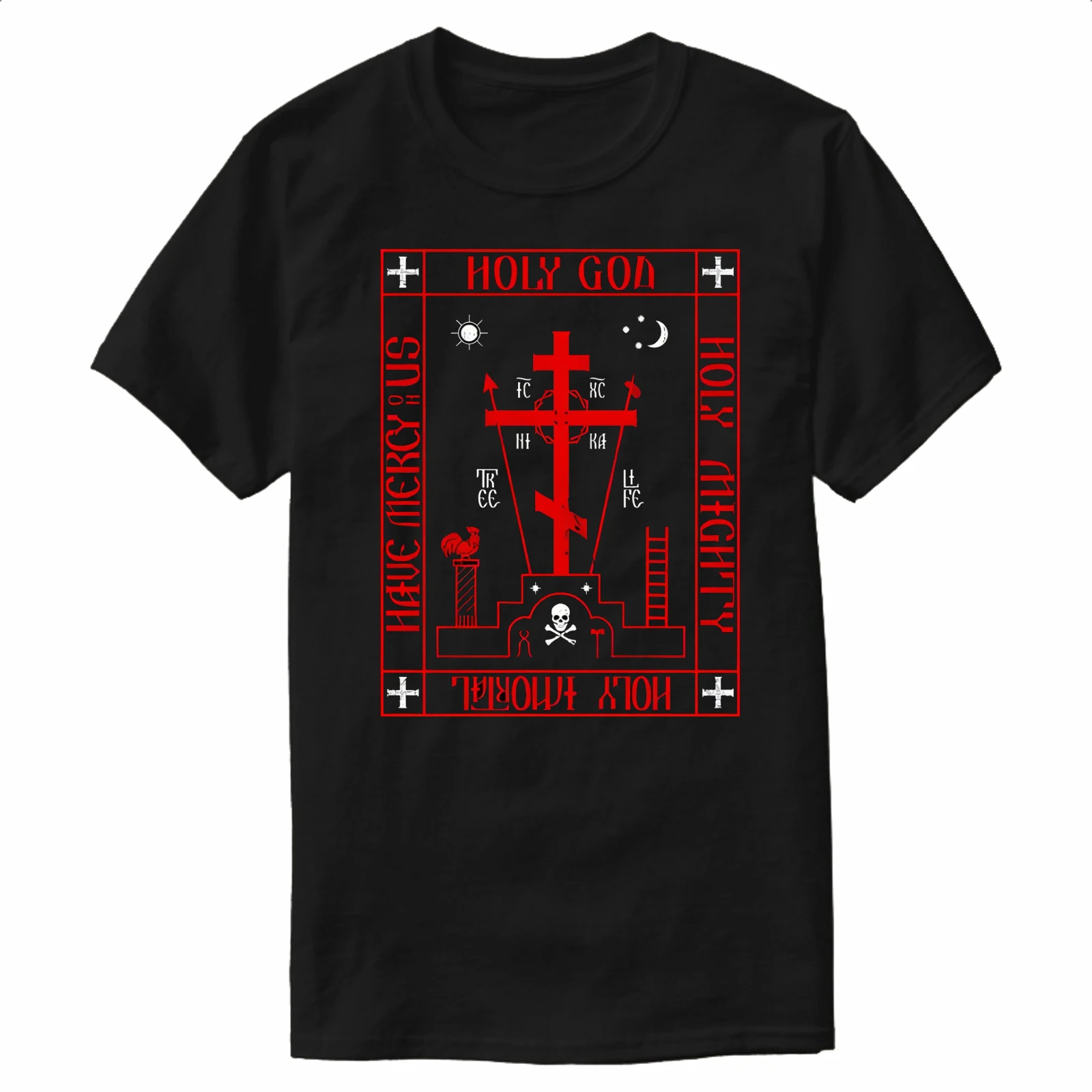 Christian Orthodox Calvary Cross T-Shirt New 100% Cotton O-Neck Summer Short Sleeve Casual Mens T-shirt Size S-3XL