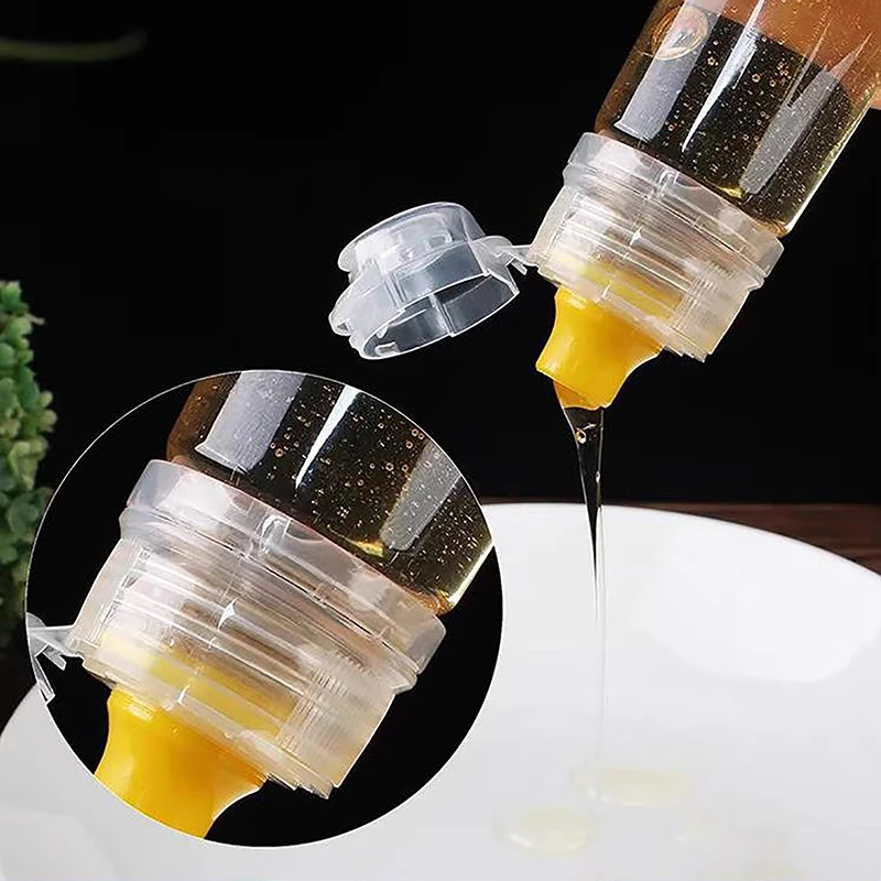 95ml Transparent Non-Drip Honey Dispenser Honey Squeeze Bottle Vinegar Oil Syrup Bottle Pot Dispenser Kitchen Tool