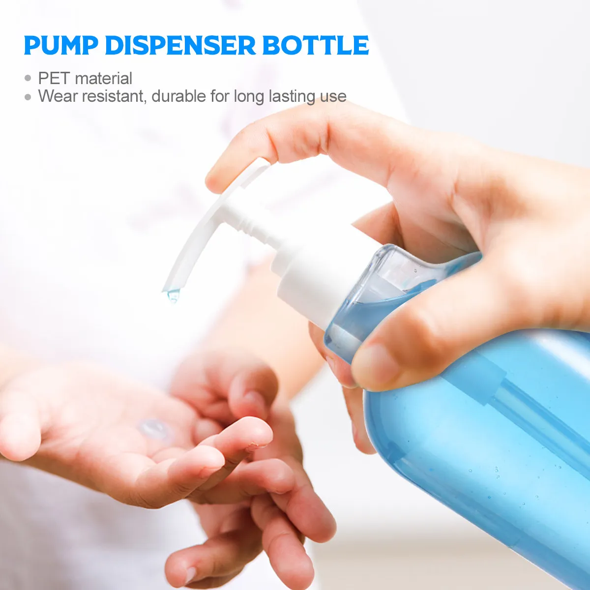 8Pcs Shampoo Bottles Refillable Large Capacity Press Pump Bottles Travel Bathroom Kitchen Subpackaging Plastic Dispenser