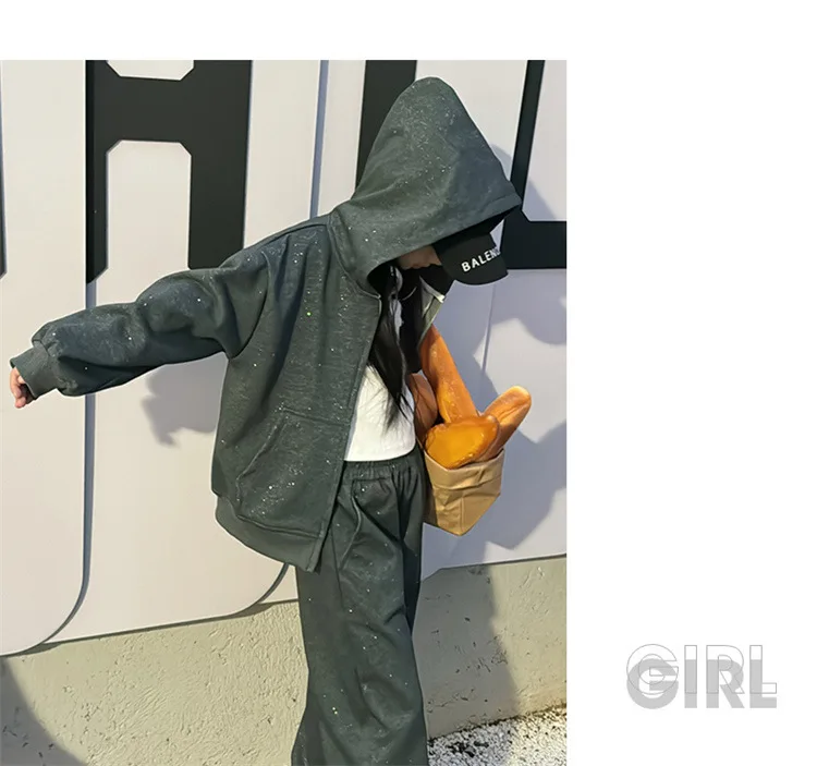 Baby Girl Clothes Suit Spring Suit 2024 New Style Children's Sportswear Children Hoodie Coat Spring and Autumn Two-piece Set image 6