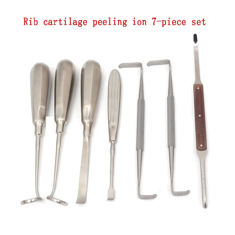 Tiangong costola cartilagine peeling ion 7 pezzi nasale completo strumento di chirurgia plastica rib aumento naso strumento camel gobba