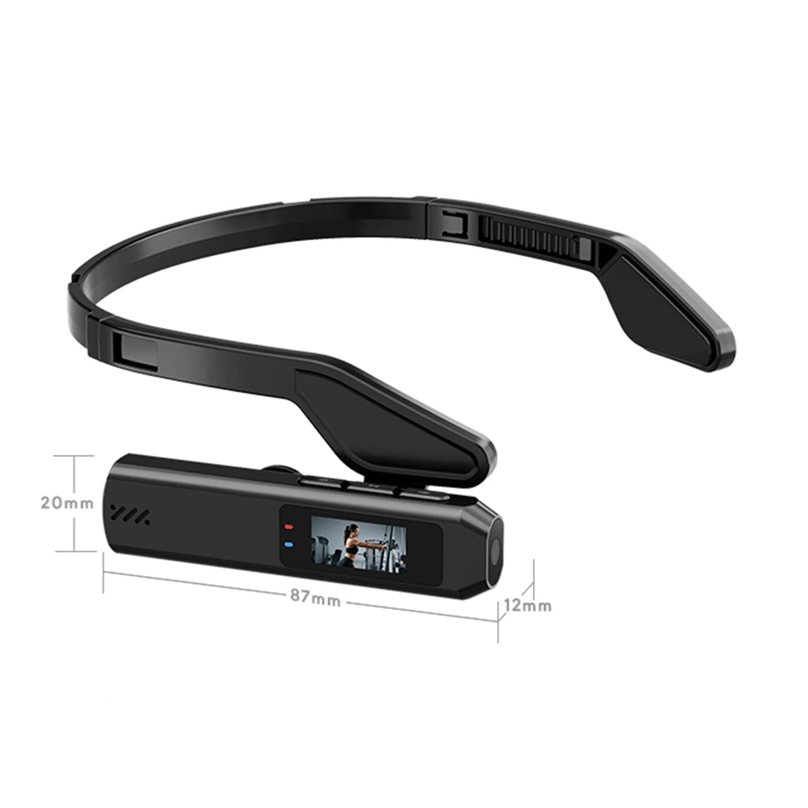 Op het hoofd gemonteerde camera APP-bediening Handsfree vlogcamera Ingebouwde batterij Bodycamera voor vlogvideo-opname