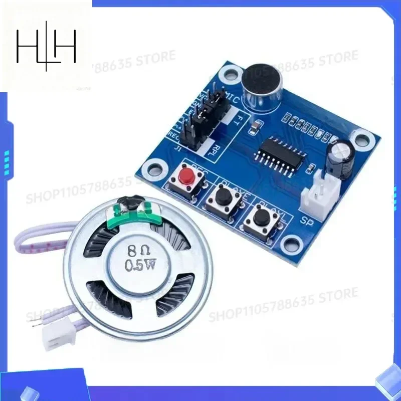Audio Recording Playback Voice Module with Onboard Microphone and 0.5W Loudspeaker for Voice Alarm Electronic Project DIY Kit
