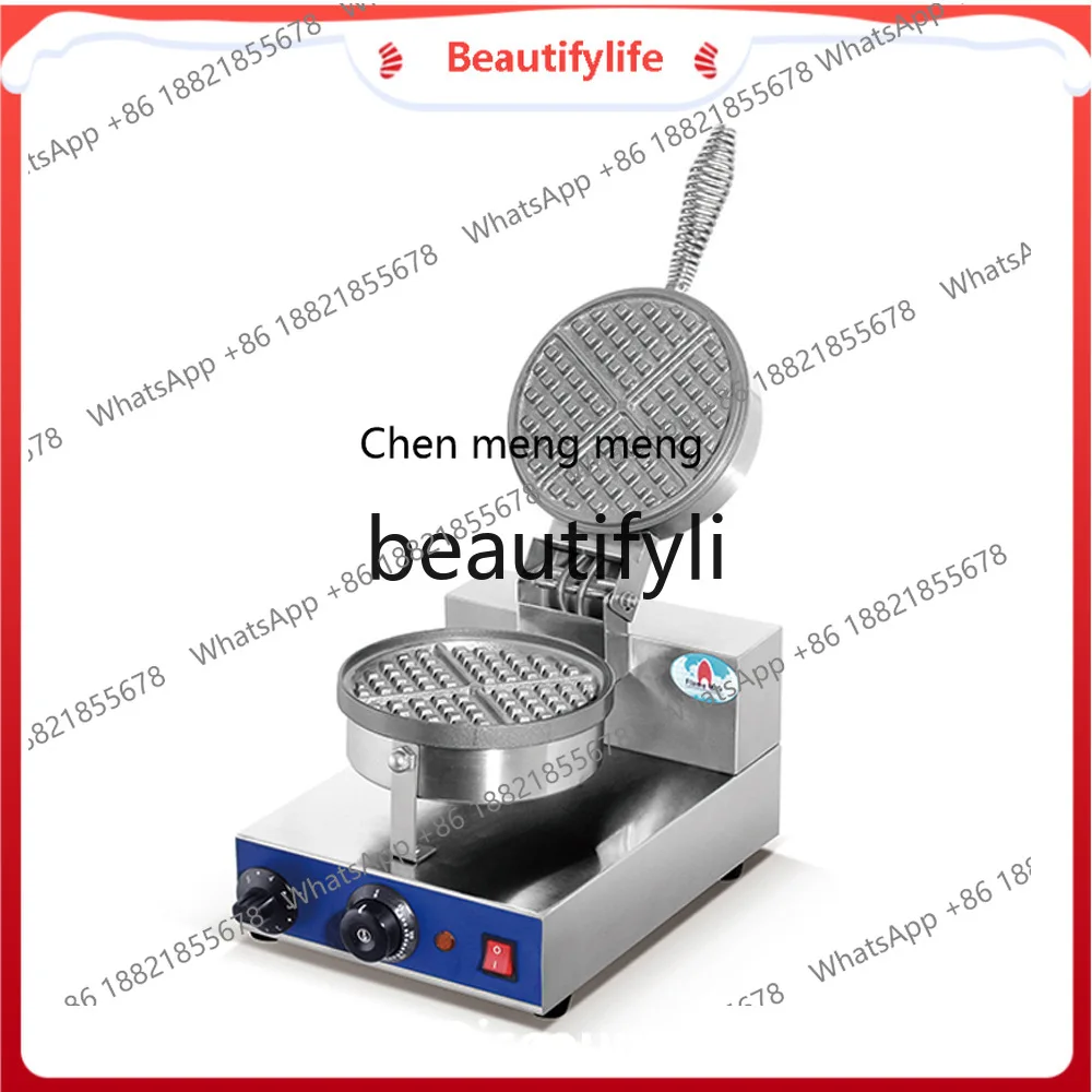 

Z189 Temperature-Controlled Single-Head Rotating Waffle Maker Electric Pancake Machine Commercial Pancake Maker Catering Equipm