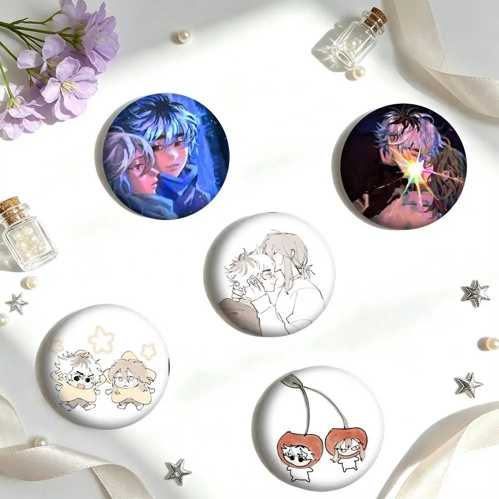 K-Korean Manhwa C-Cherry Crush 25mm 32mm 44mm 58mm 75mm Brooches Badges Pins for Accessories Gift