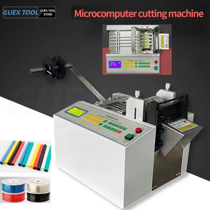 Hot Automatic Cutting Tube Machine 11v-230v  PVC Heat Shrink Sleeve Shrinking Tube Cutter Tape Belt Cold Cutting  0-100MM