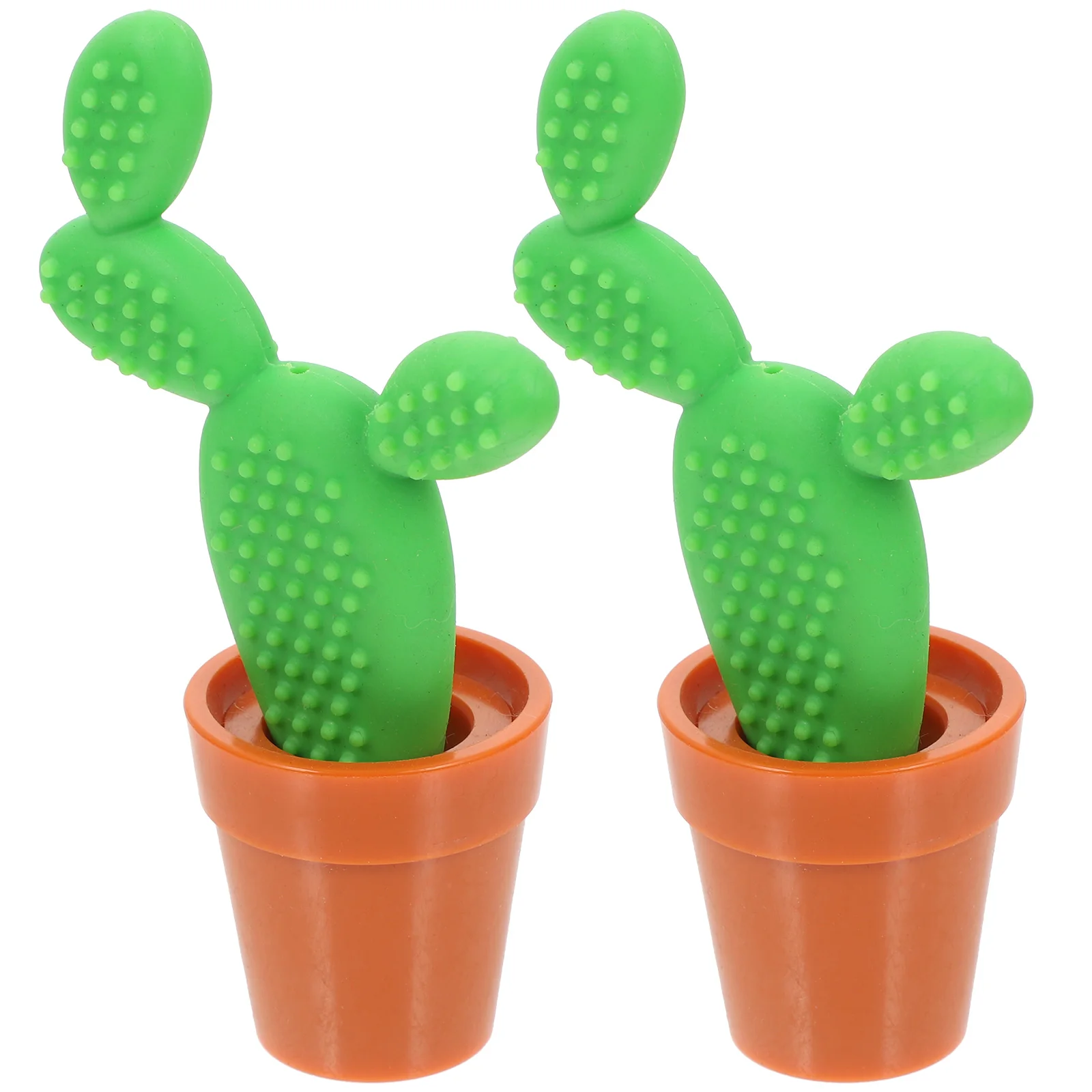 

2pcs Bonsai Cactus Ballpoint Pen Cute Pineapple Design Student Writing Signing Stationery Supplies Silica Gel Material
