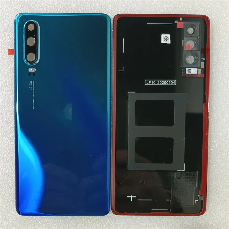 For Huawei P30 Battery Back Cover Panel Rear Door Housing Case With Camera Frame Lens +Adhesive Replace