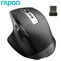 Rapoo MT750L/MT750S Multi-mode Rechargeable Wireless Mouse Ergonomic 3200 DPI Bluetooth Gaming Mouse Easy-Switch Up to 4 Devices