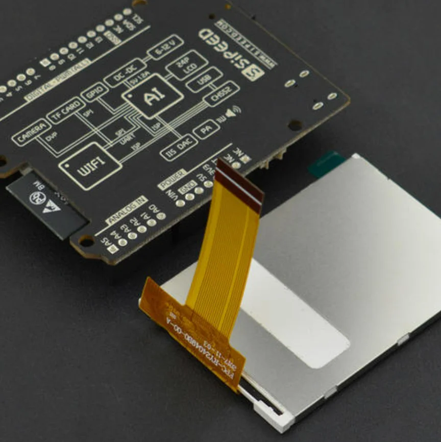 لوحة تطوير Maixduino AI مع K210 RISC-V، ESP32 WiFi BT، والكاميرا وشاشات LCD، متوافقة مع عامل نموذج Arduino UNO