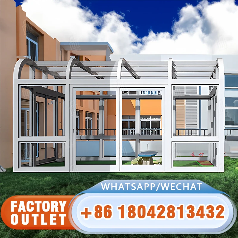 DTOP Hot sale cheap sunroom kits sunroom windows polycarbonate sunroom for villa