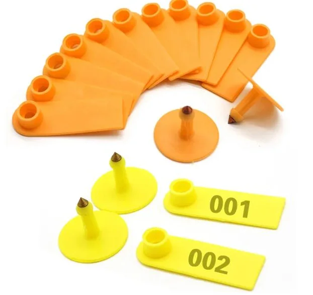 50pcs Animal pet id tag ear UHF 840 960mhz rfid cow Cattle tag dog pig cat horse tracking recognition for reader transponder