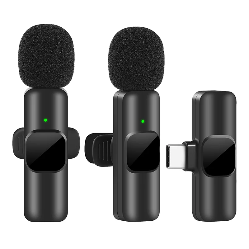 

Wireless Lavalier Microphone for iPhone Android PC Interview Recording Live Vlog Broadcast Gaming Mini Portable Tie Microphone