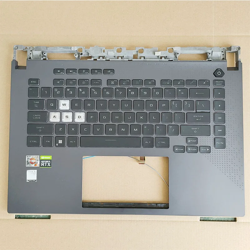 Used For ASUS ROG Strix G15 G513 G513R G513QY (2022) Gray Palmrest Upper Top Case With Keyboard Backlit