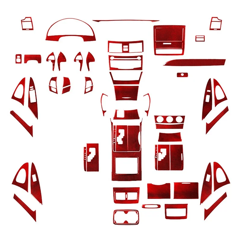 For Toyota Camry 2007 2008 2009 2010 2011 Car Interior Decorative Accessories Car Carbon Fiber Red Stickers Various Parts