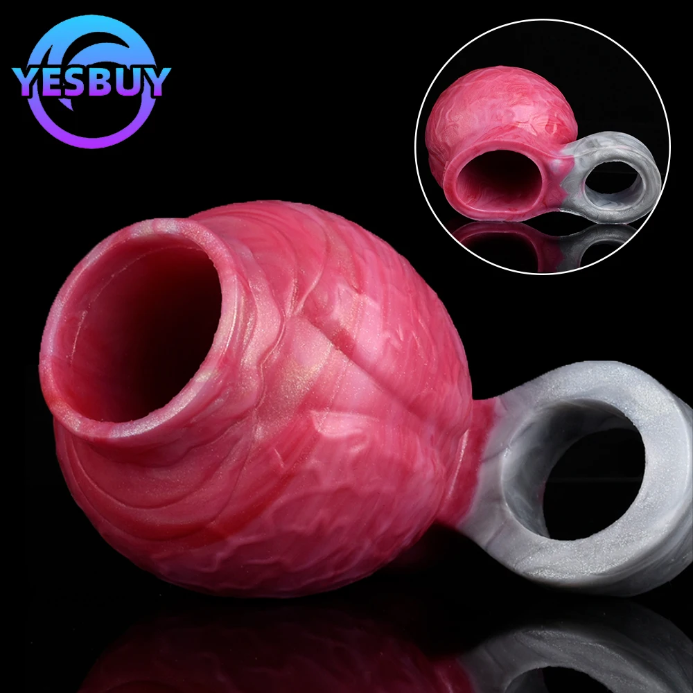 

YESBUY Soft Silicone Dog Knot Dildo Sheath Huge Dick Sleeve Male Cock Enlargement Detachable Sex Toy Delay Ejaculation For Men