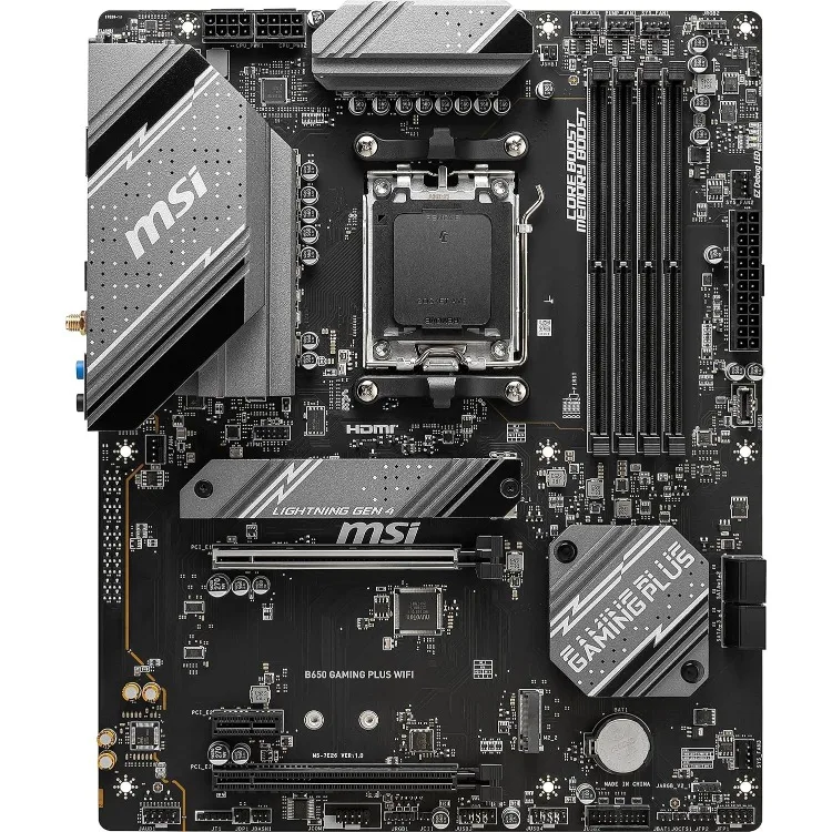 Gaming Plus WiFi Gaming Motherboard (AMD Ryzen 9000/8000/7000 Series Processors, AM5, DDR5, PCIe 4.0, M.2, SATA 6Gb/s