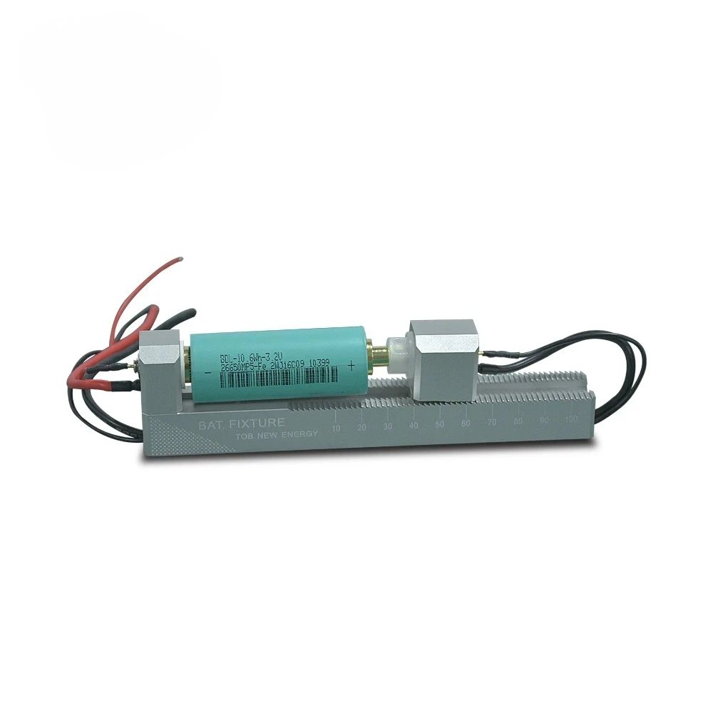 TOB Cylindrical Cell 60A Double Self-Locking CNC Four-Wire Battery Clamp Holder Fixture