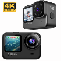 WiFi Action Camera 4K/30FPS 12MP Anti-shake V9 with Remote Control Screen Underwater Waterproof Helmet Camcorder Drive Recorder