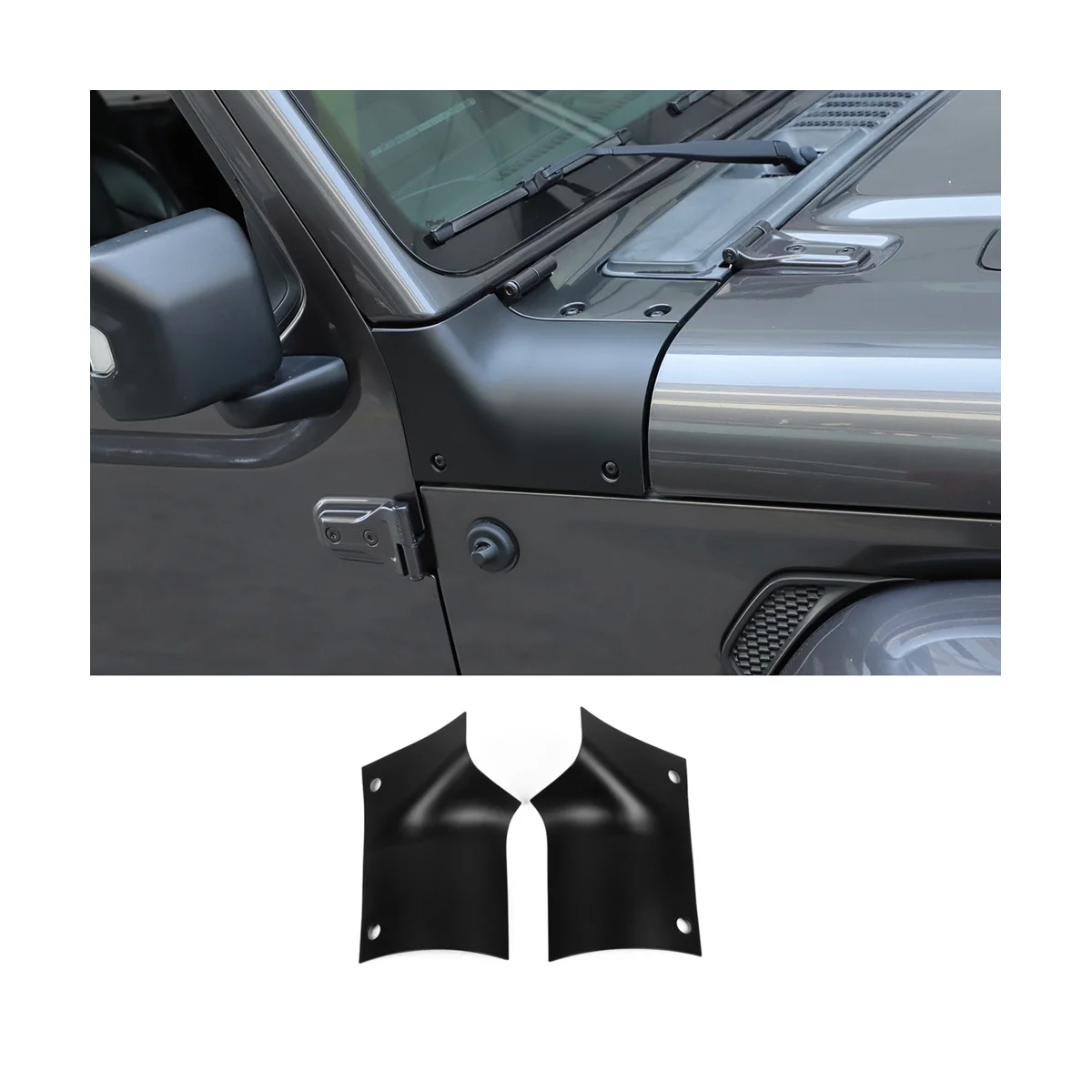 Cowl Cover Body Armor for 2018-2022 Wrangler JL & JT 2/4 Door, Exterior