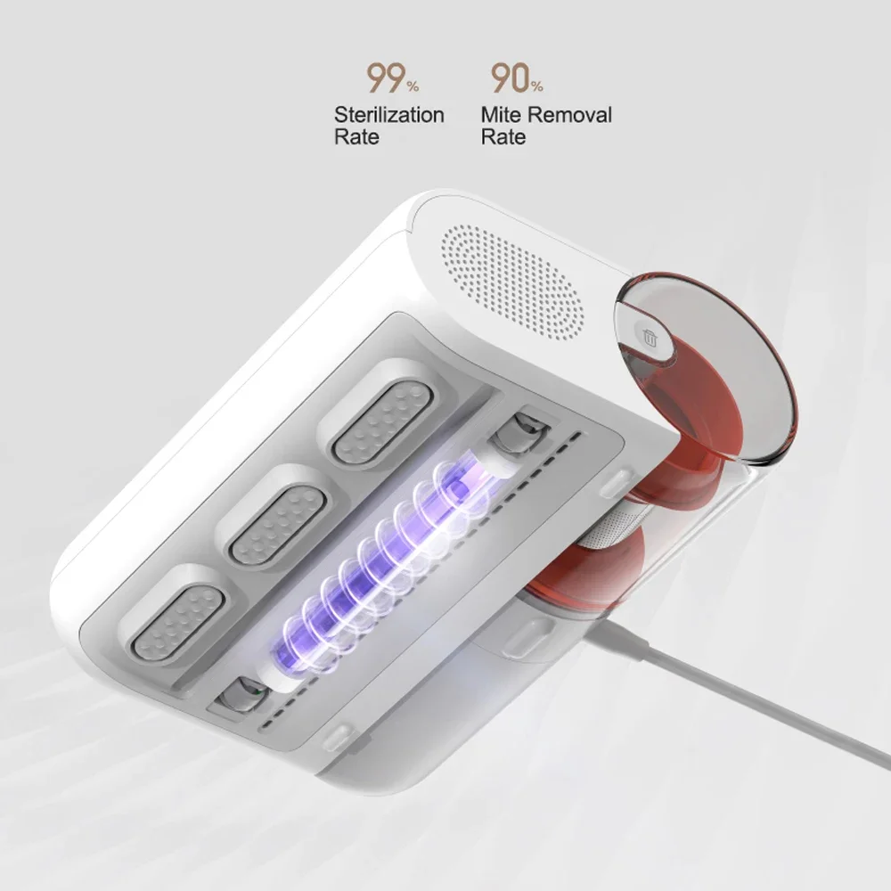 XIAOMI MIJIA Vacuum Mite Remover 2 For Home Bed Quilt Cleaner UV Sterilization Disinfection Vacuum Cleaners 12000PA With adapter