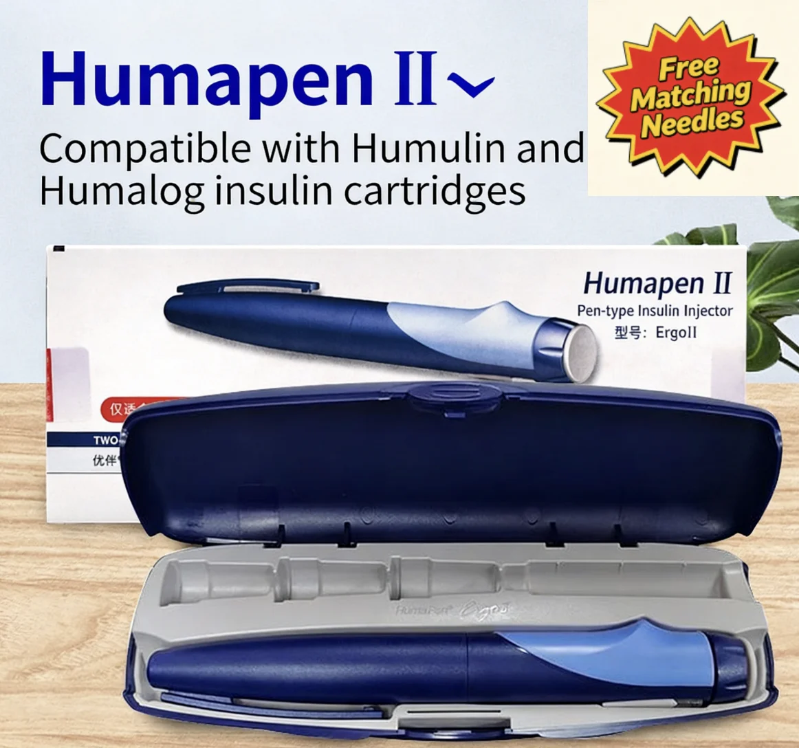 Lilly Humapen Insulin / Peptide Pen-Injector-Syringe Compatible with 3mL Insulin Cartridges, Four Options for You
