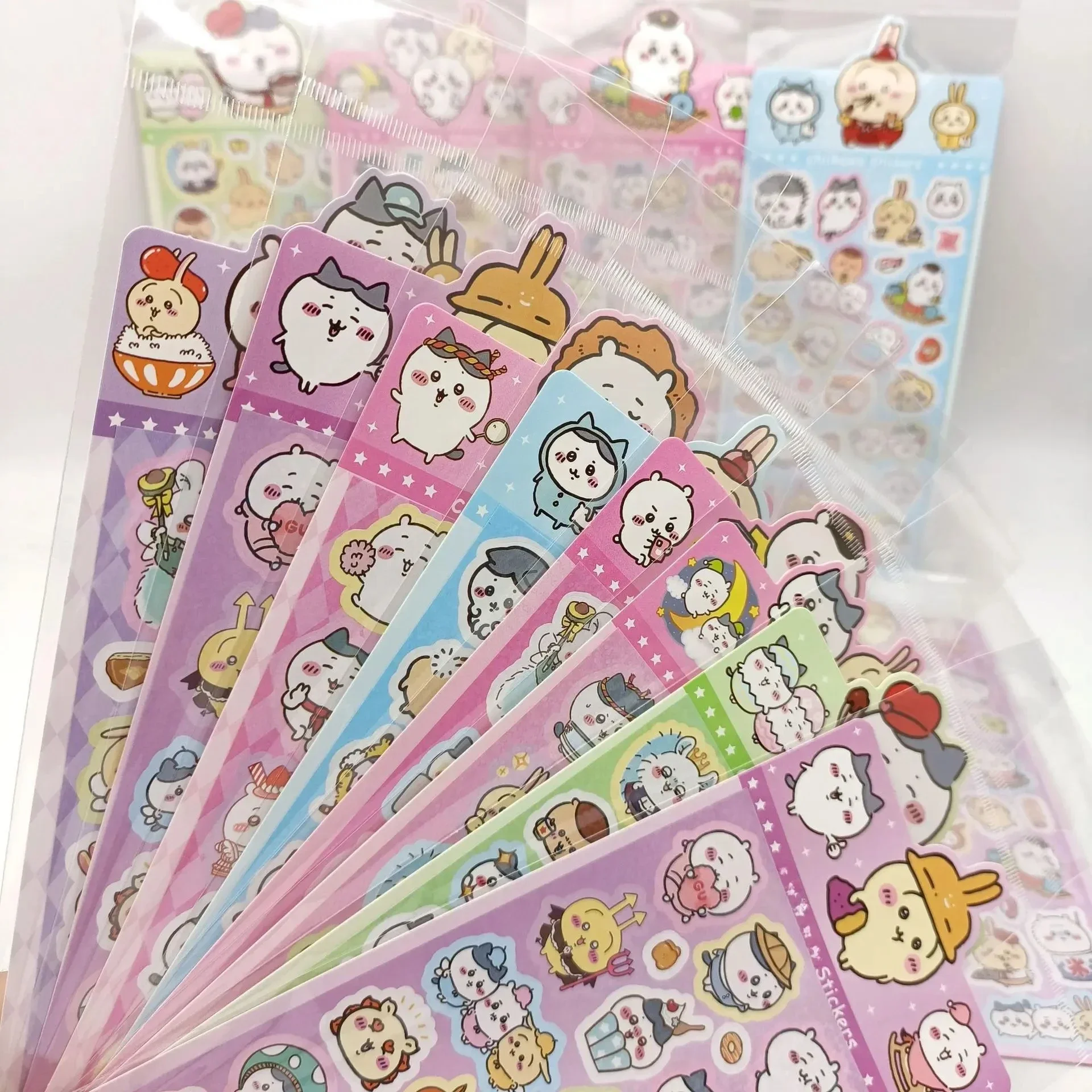 20Pcs Kawaii Anime Stickers Cute Chiikawa Decals for Hand Account Phone Case Laptop Suitcase DIY Decoration Kids Party Toy Gifts
