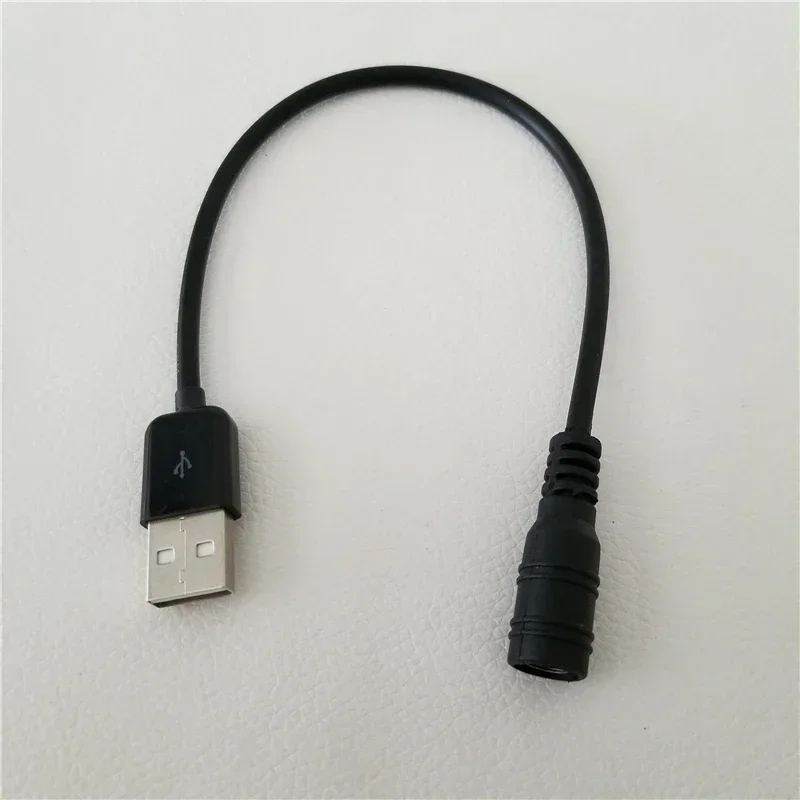 Usb tipo um macho para 5.5x2.1mm dc fêmea conversor adaptador cabo de carga de energia preto 30cm
